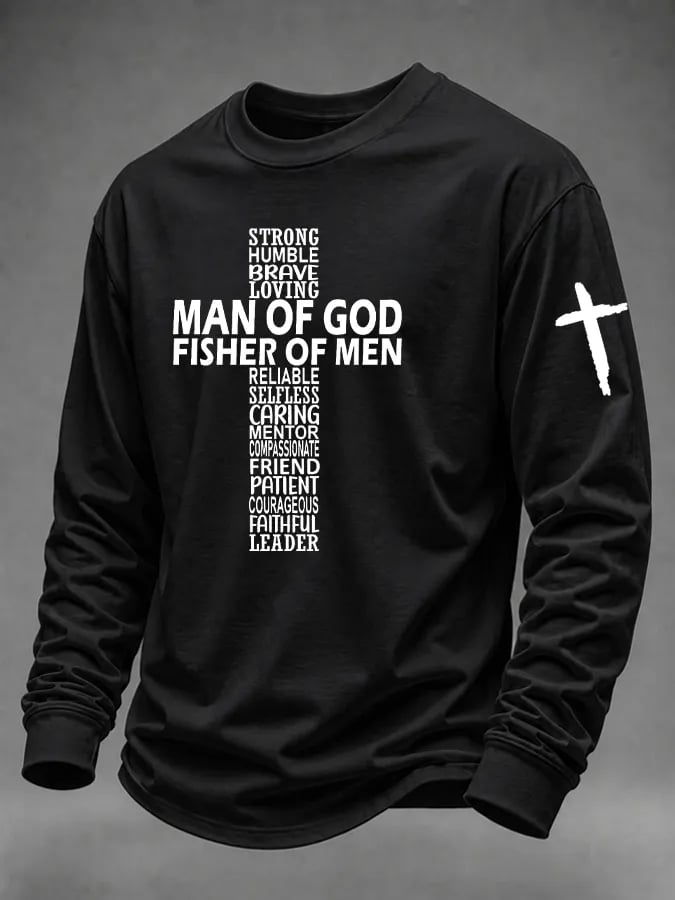 Men's Man Of God Printed Casual T-shirt