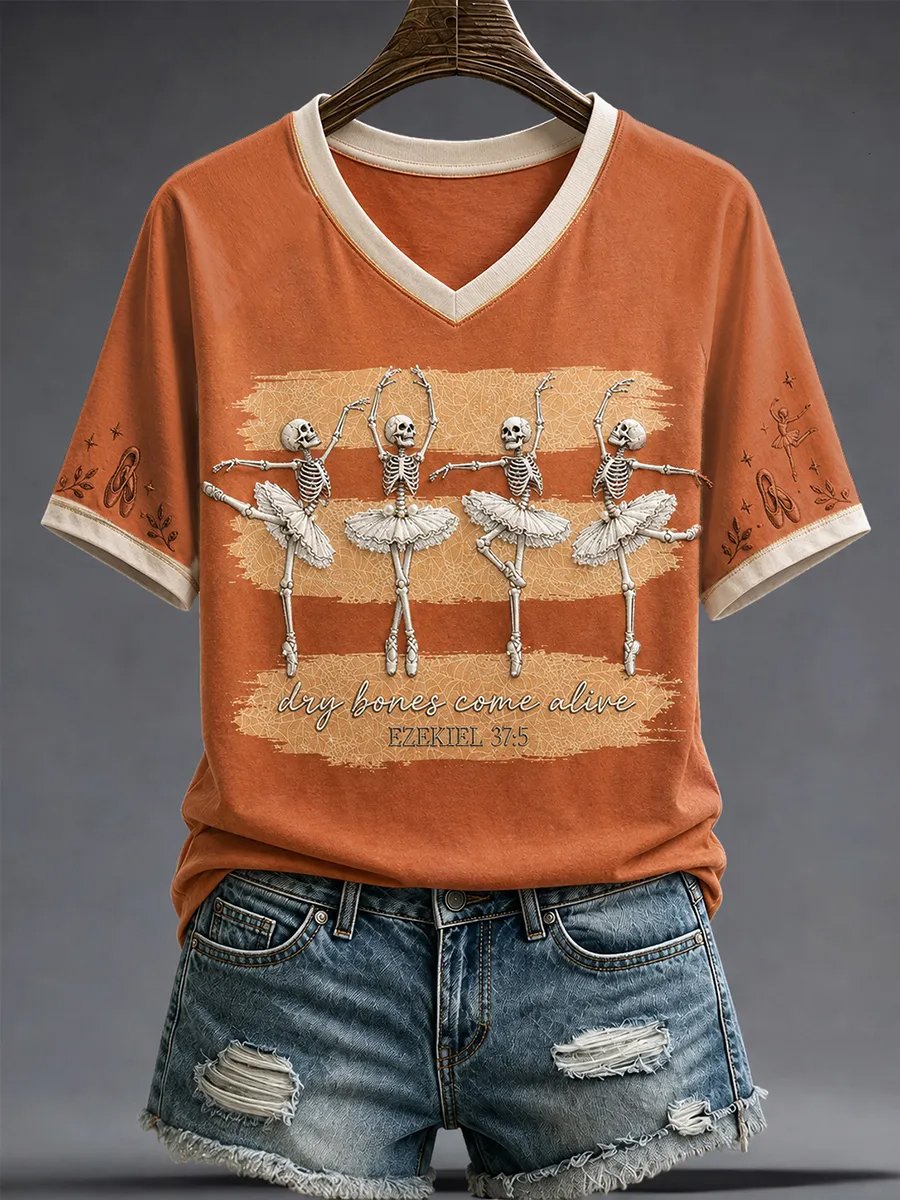 Women's Print Round Neck T-shirt