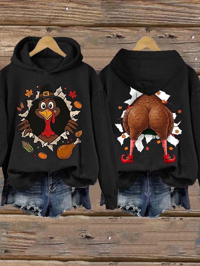 Women's Casual Printed Long-Sleeve Sweatshirt