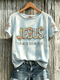 Women's Jesus Faith Print T-shirt