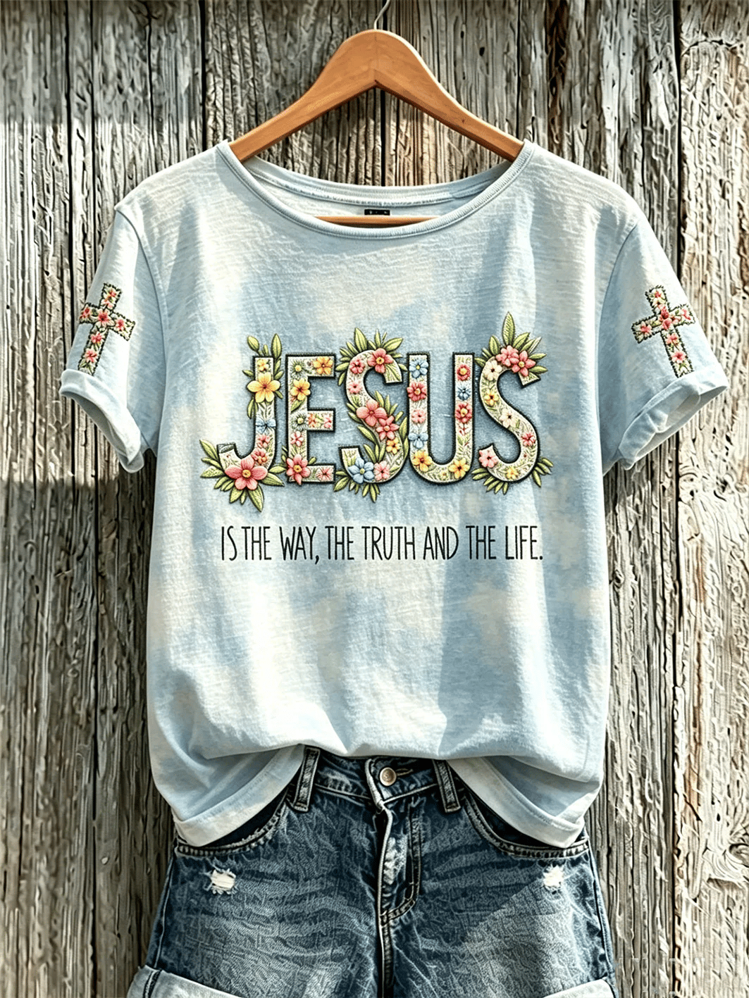 Women's Jesus Faith Print T-shirt