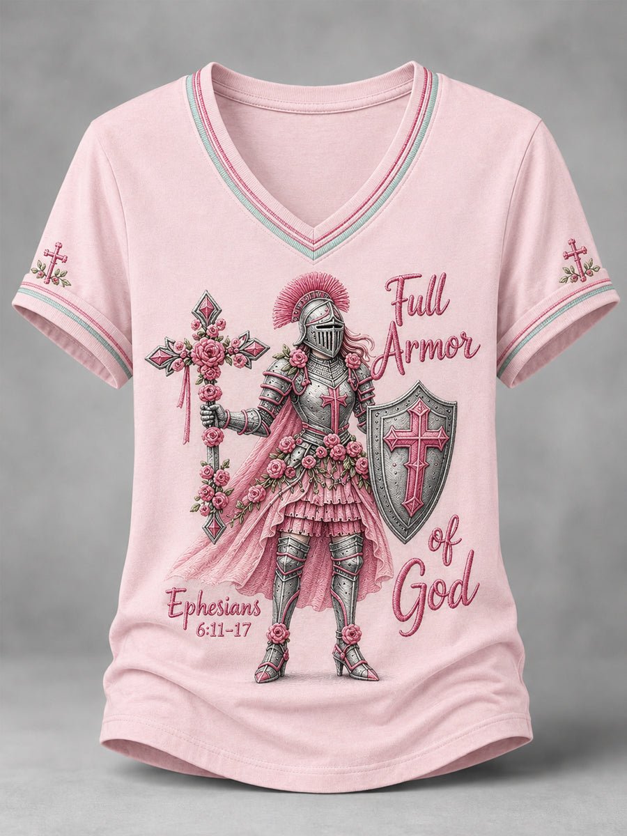 Classic Christian Full Armor Of God Short-Sleeved Shirt