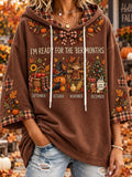 Women’S Vintage I'm Ready For The 'ber Months Print Comfy Hoodie