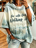 Women's Casual Faith-Slogan Hoodie
