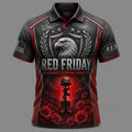 Red Friday Art Print Casual Polo Shirt