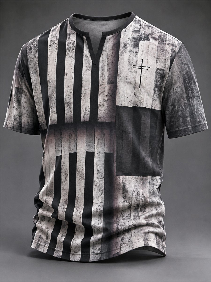 Men's Vintage Faith Faux-Linen T-shirt