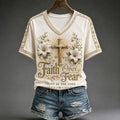 Women's Faith Floral Art Print T-Shirt