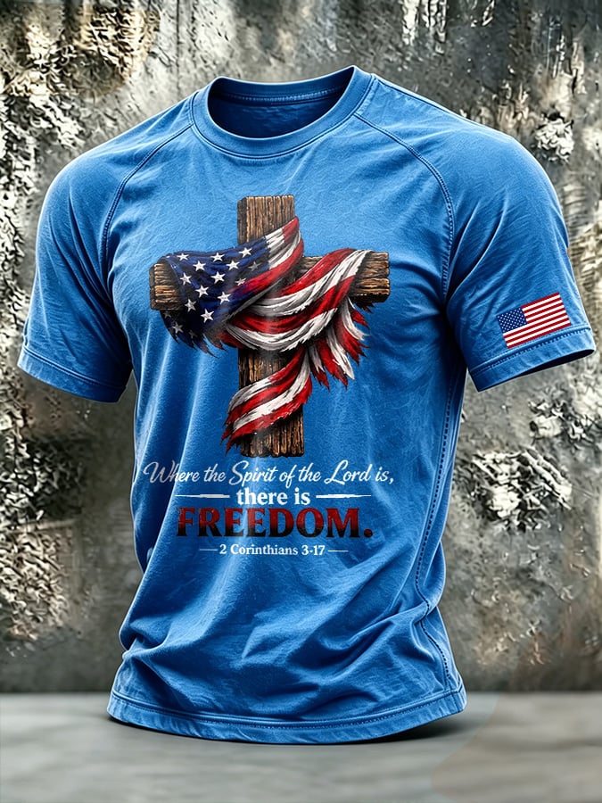 Men's Retro Print Short-Sleeve T-Shirt