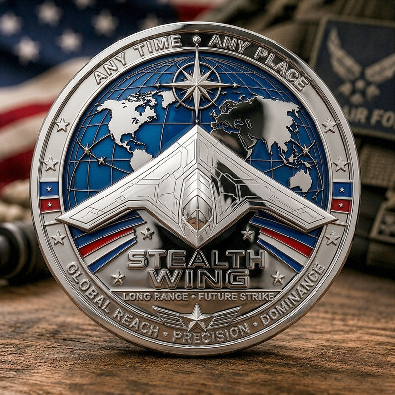 Stealth Wing & Ocean Sentinel Air & Sea Power Double-Sided Commemorative Metal Medal