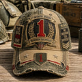 Vintage-style Veteran Print Casual Hat