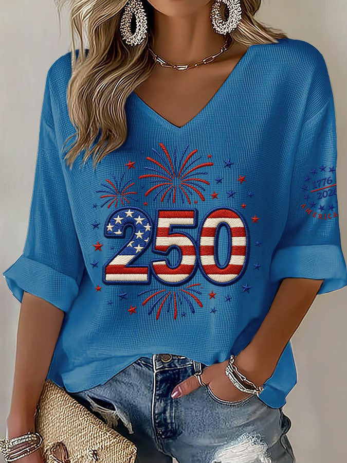 Women's Independence Day 250th Anniversary Printed Top