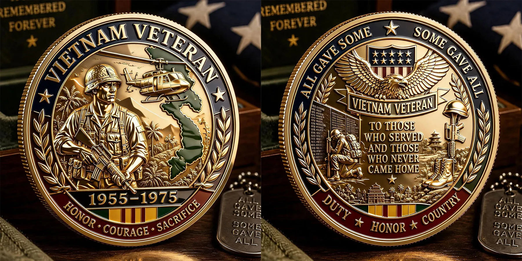 Vietnam Veteran Commemorative Metal Medal