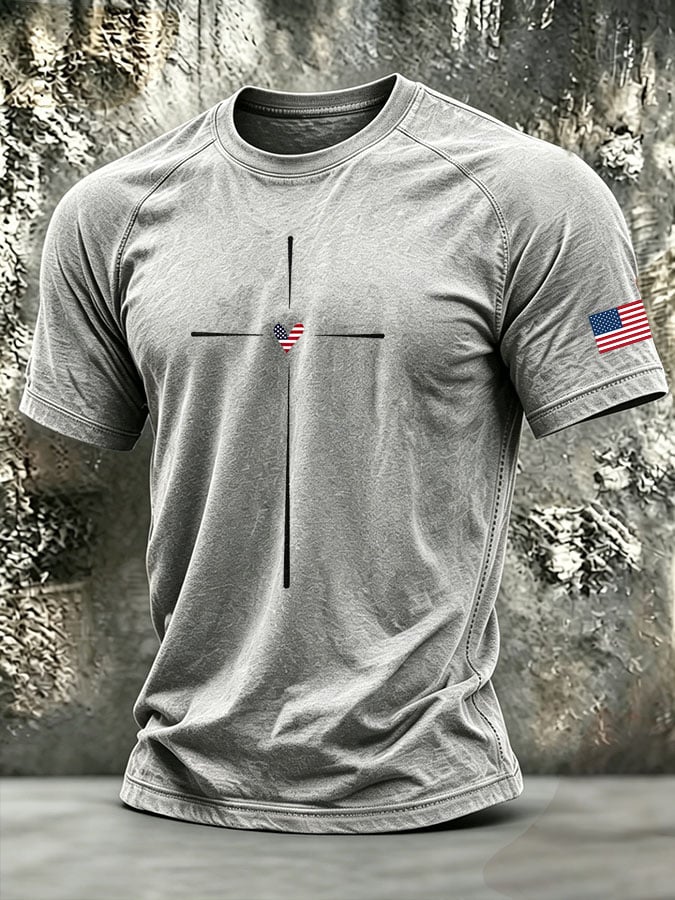 Men's Retro Print Short-Sleeve T-Shirt