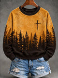 Women's Faith Cross Raglan Sleeve Sweatshirt