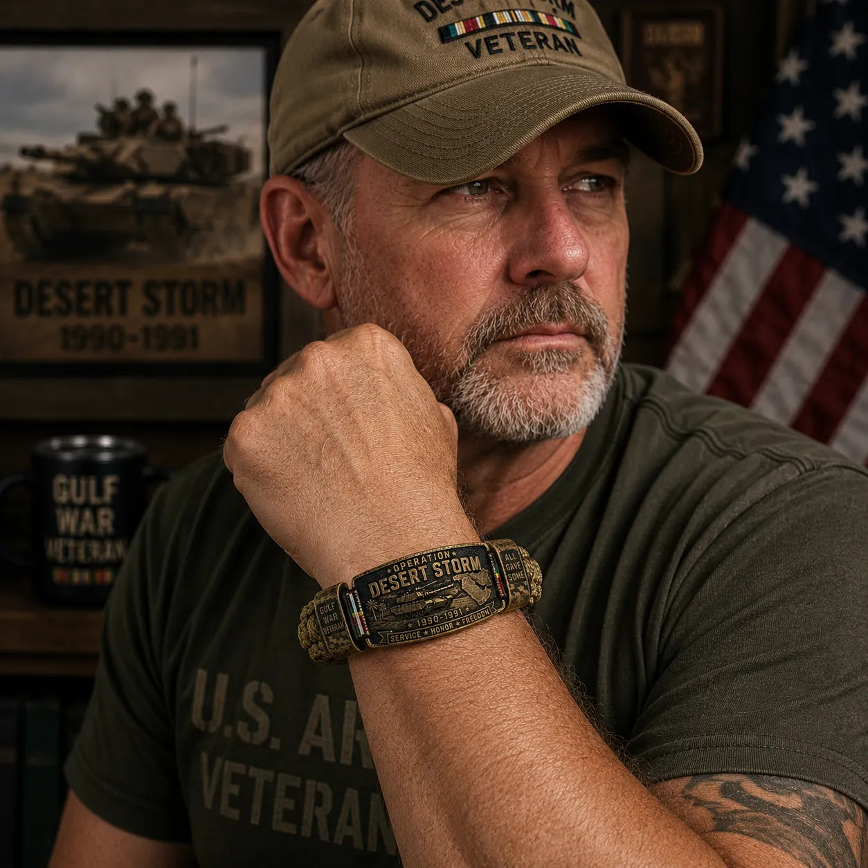 ⭐ Limited Veteran Collector Edition🏜️Operation Desert Storm Veteran Bracelet