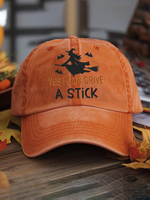 Retro Yes I Can Drive A Stick Print Casual Baseball Cap
