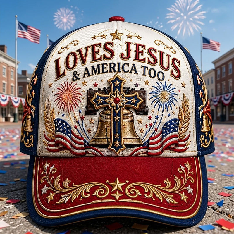 Love Jesus & America Too Printed Hat