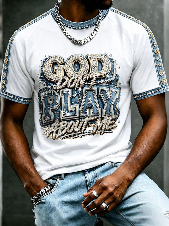 Men's Retro Print Short-Sleeve T-Shirt