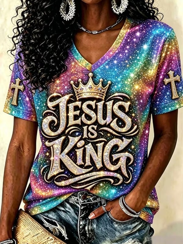 Women's Faith Cross Casual T-Shirt