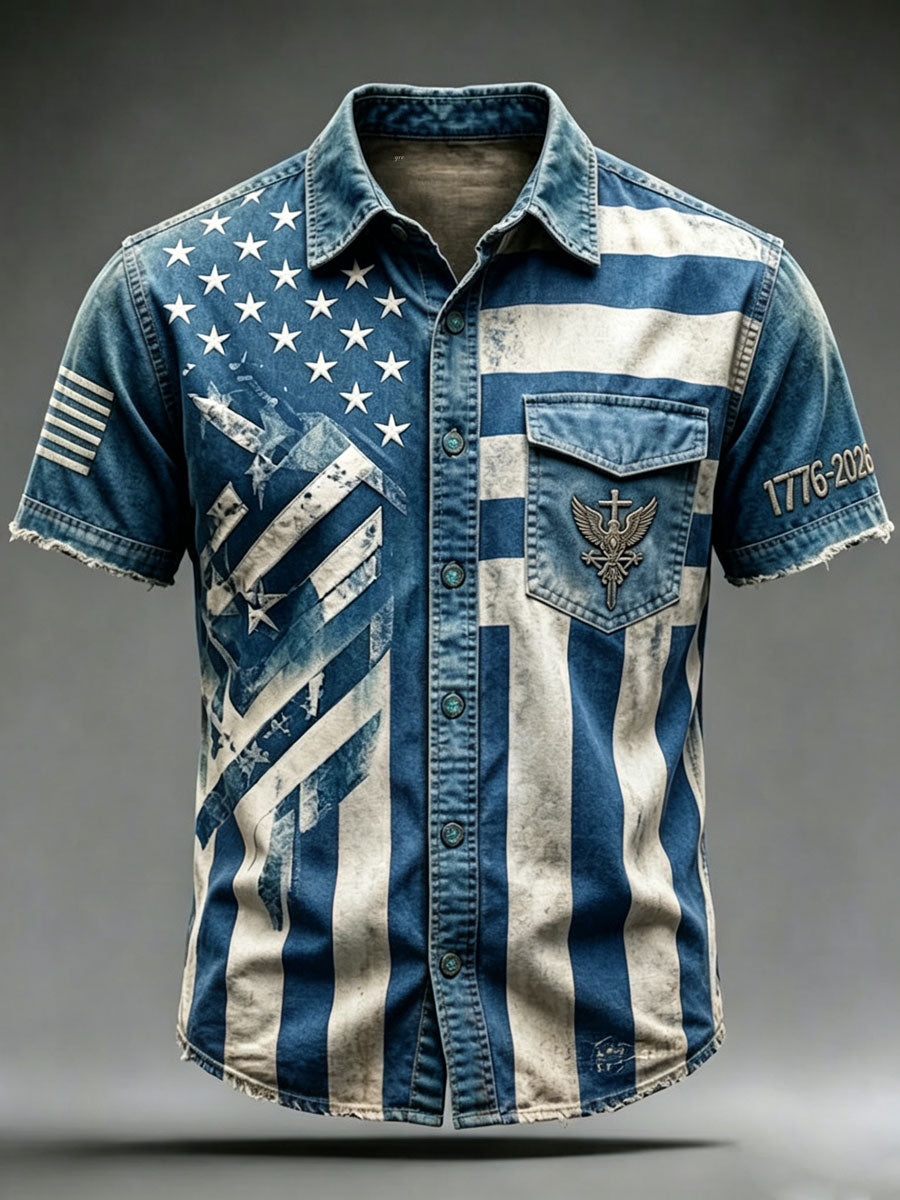 Men'S 250Th Anniversary National Print  Shirt
