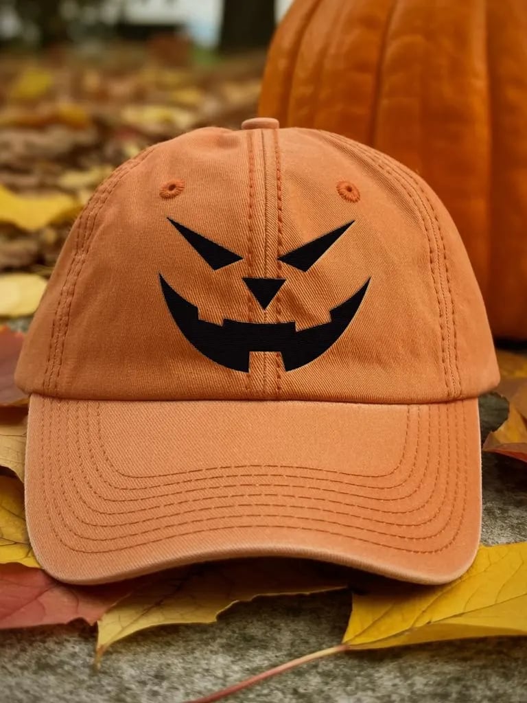 Unisex Halloween Pumpkin Face Printed Hat