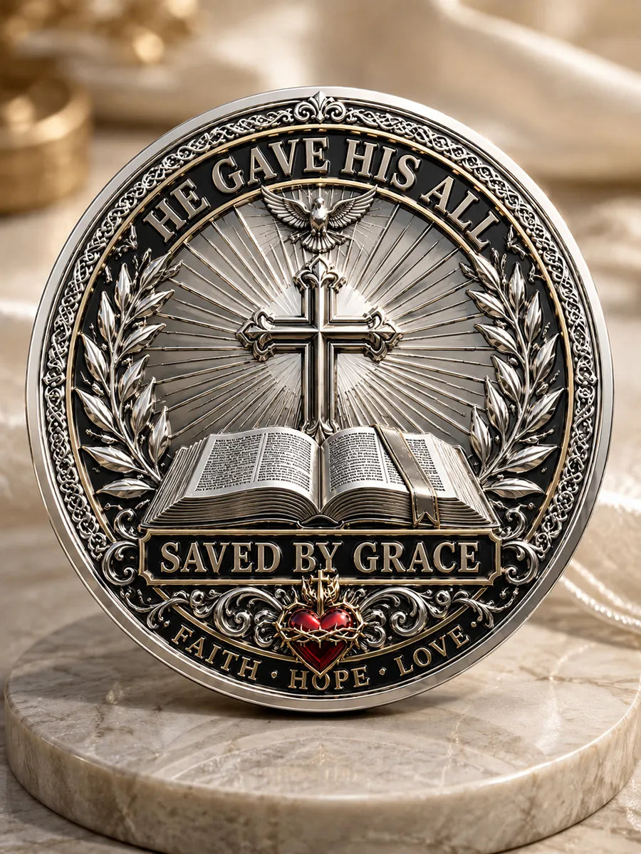 He Died For Me, I Live For Him Commemorative Metal Medal