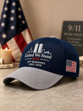 Never Forget 9/11 2001 American Flag Honor The Heroes Baseball Cap