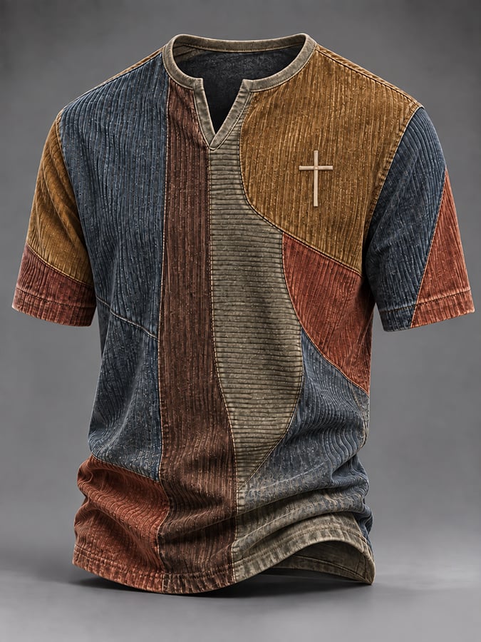 Men's Vintage Faith Faux-Linen T-shirt