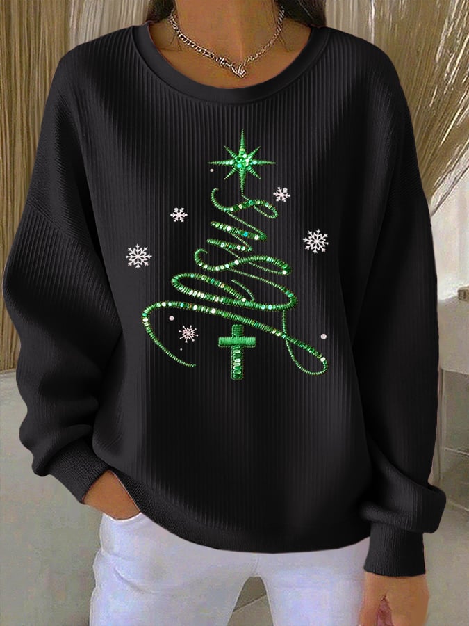 Women's Casual Faith Christmas Sweatshirt