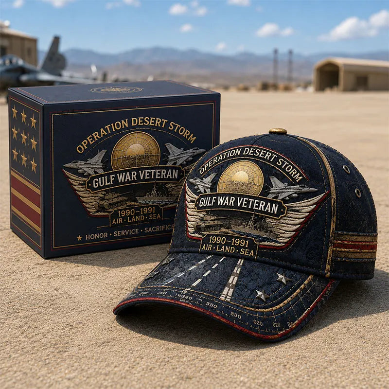 Operation Desert Storm Gulf War Veteran 1990–1991 Air Land Sea Vintage Baseball Cap