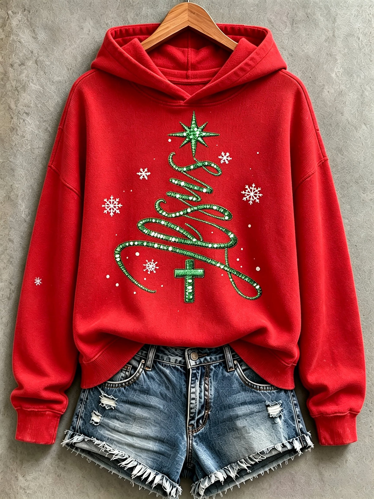 Women's Christmas Print Long-Sleeved Sweatshirt