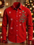 Men's Christmas Print Long-Sleeve Shirt