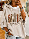 Women'S Casual "Faith" Print Top