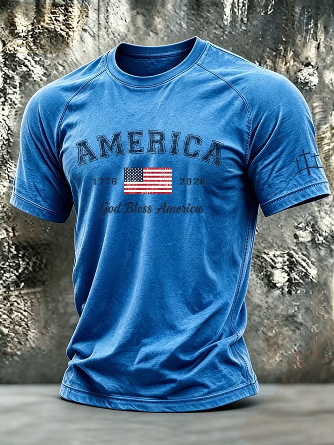 Men's Retro Print Short-Sleeve T-Shirt