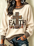 Women's Casual Printed Long-Sleeve Sweatshirt
