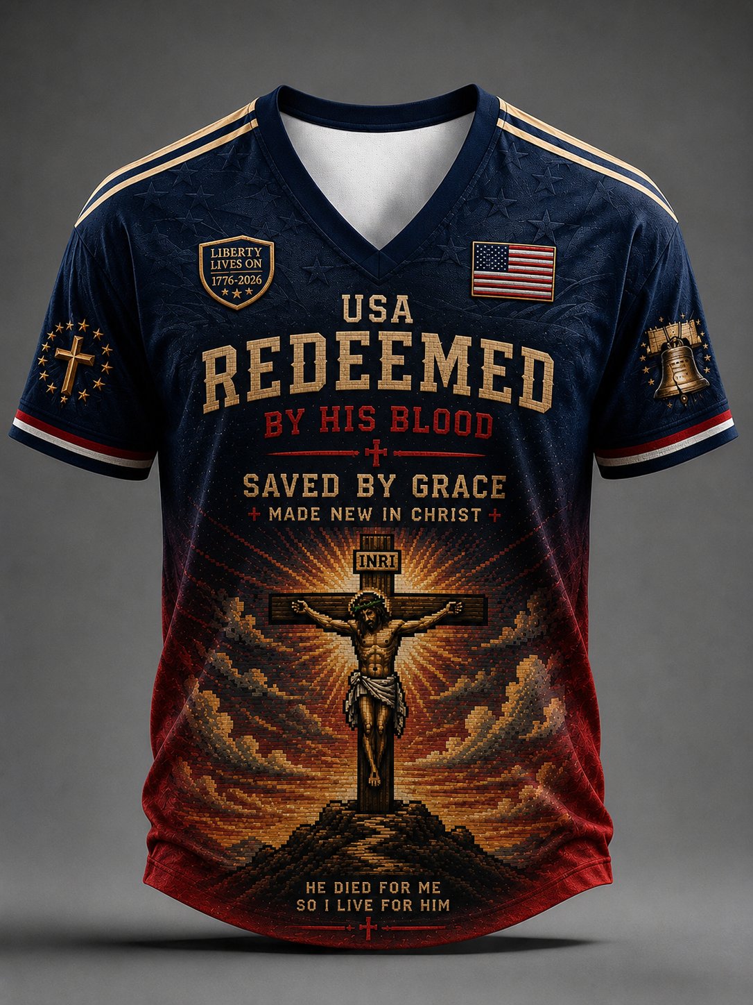 Men's Cross Faith Print T-Shirt