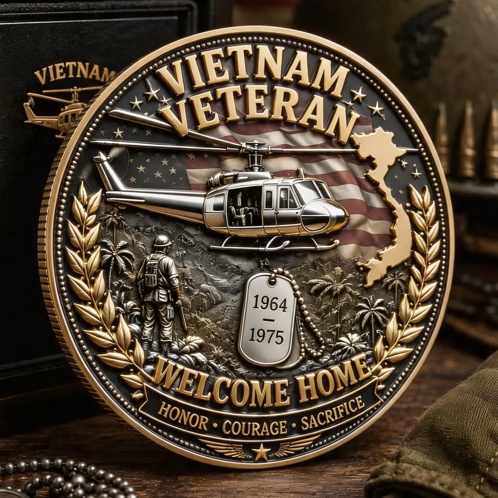 Vietnam Veteran Commemorative Metal Medal