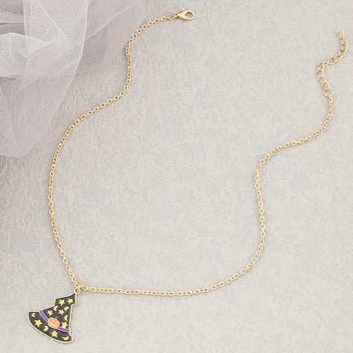 Fashionable And Personalized Creative Pumpkin Devil Bat Grimace Design Necklace