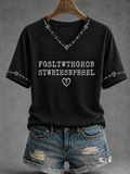 Women's  Retro  Faith Print T-shirt