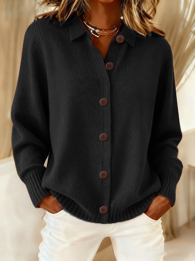 Women's Casual Solid Color Multi-Color Autumn And Winter Cardigan