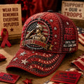 RED FRIDAY Remember Everyone Deployed Vintage Rhinestone Baseball Cap