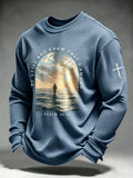 Men's Be Still And Know Psalm 46:10  Printed Waffle-Knit Top