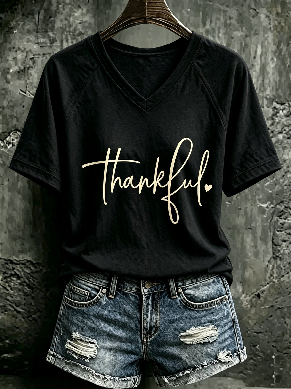 Women's Thanksgiving Print Casual T-shirt