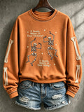 Women's Casual Printed Long-Sleeve Sweatshirt