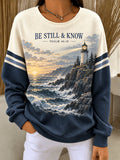 Women's Casual Faith Print Sweatshirt