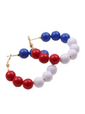 250Th Anniversary Red, Blue, And White Earrings For American Women