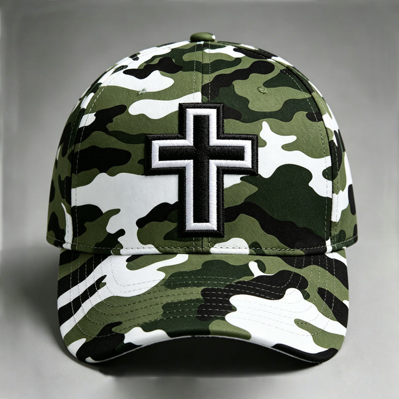 Retro Camouflage Art Faith Print Baseball Cap