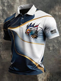 Men's America 250th Anniversary Print Casual Polo Shirt