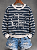 Women's Christian Waymaker Stripe Regular Sweatshirt