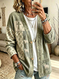 Women's Casual Printed Cardigan